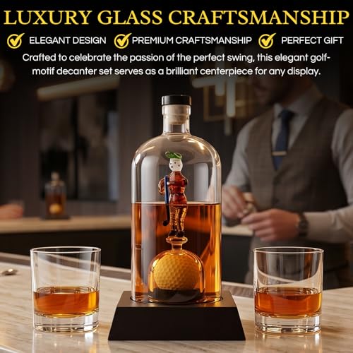 Golfer Decanter Whiskey Decanter Golf Gifts For Both Men Women Golf Accessories Golf