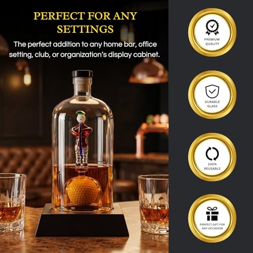 Golfer Decanter Whiskey Decanter Golf Gifts For Both Men Women Golf Accessories Golf