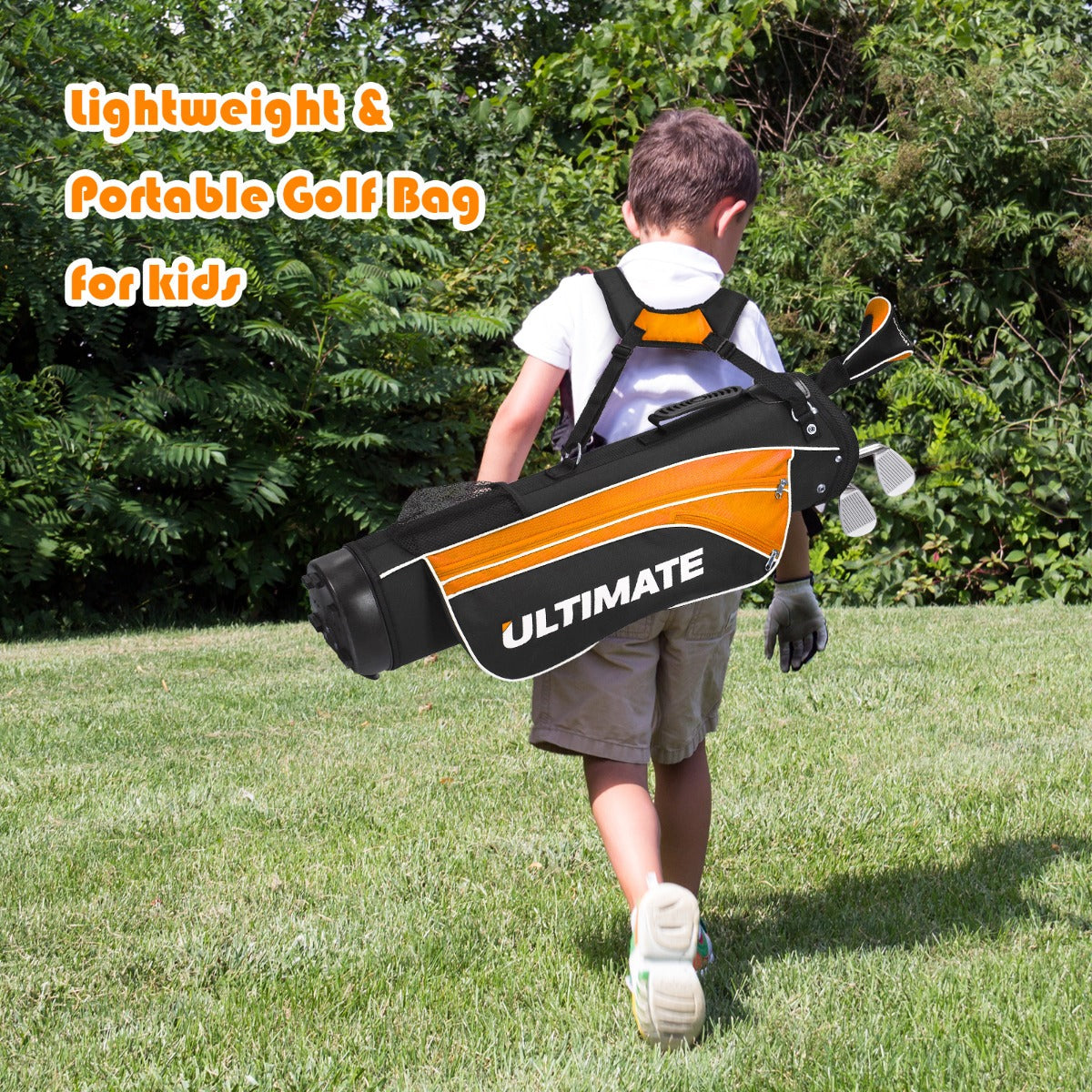 NNECW Junior Complete Golf Club Set with Lightweight Design for Kids-Yellow
