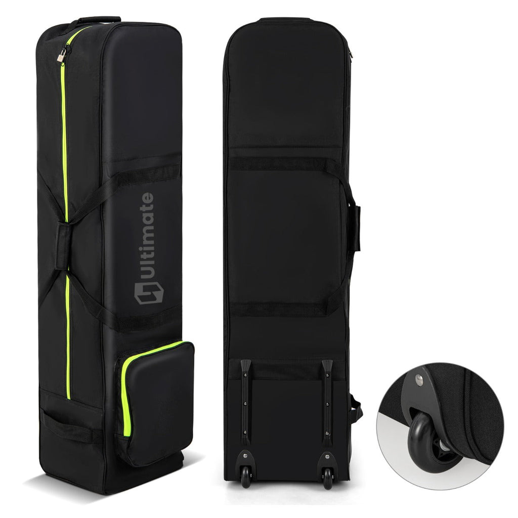NNECW Soft-Sided 600D Oxford Golf Travel Bag with Wheels & Pocket
